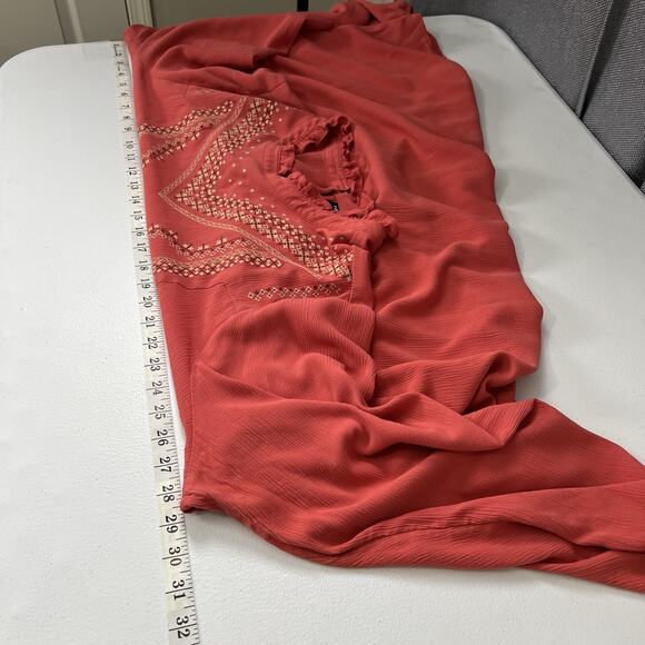 Torrid Blouse Women 3X Boho Romantic‎ Rustic Artisan Flowy Feminine Embroidered - Picture 8 of 11